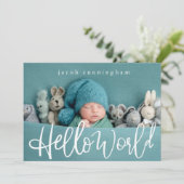 hallo wereld! Moderne speelscript nieuwe baby (Staand voorkant)