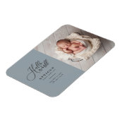 hallo wereld multi-foto moderne geometrisch + scri magneet (Linkerzijde)