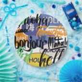 hallo wereld papieren bordje (Feest)