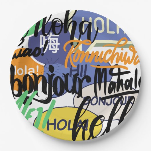 hallo wereld papieren bordje (Voorkant)