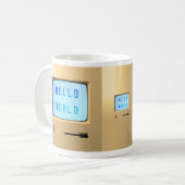 Hallo Wereld Personal Computer Koffiemok (Voorkant links)