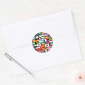 Hallo Wereld:) Ronde Sticker (Envelop)