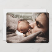 Hallo Wereld schattig & lief baby aankondiging (Voorkant)