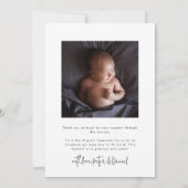 Hallo Wereld Script Wit Multi Foto Geboorte Aankondiging (Achterkant)