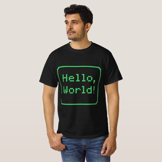 hallo wereld t-shirt (Voorkant volledig)