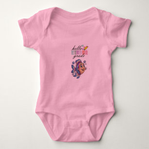 hallo "Wereld" vis-thema Baby Bodysuit