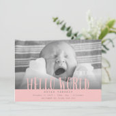 hallo wereld wolken blozen aankondiging (Staand voorkant)