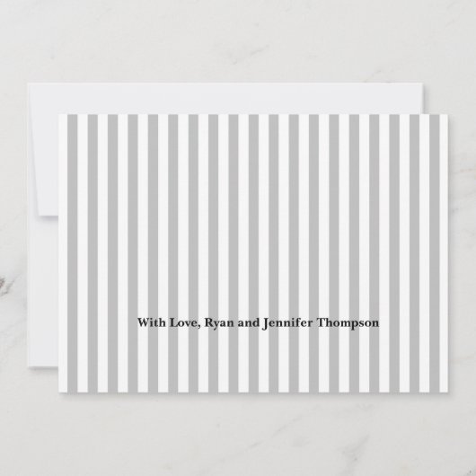 hallo Wereldfoto grijze Baby geboorteaankondiging Aankondiging (Achterkant)