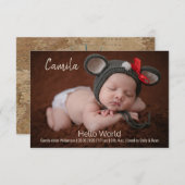 hallo Wereldfotokaarten Bedankkaart (Voorkant / Achterkant)