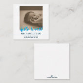 hallo Wereldgeboorteaankondiging met foto Notitiekaartje (Voorkant / Achterkant)