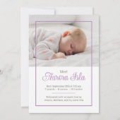 hallo Wereldgeboorteaankondiging Save The Date (Achterkant)