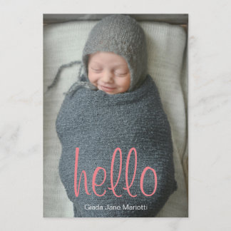 hallo Wereldwijde Baby Aankondiging