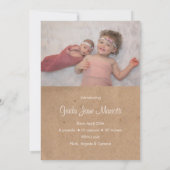 hallo Wereldwijde Baby Aankondiging (Achterkant)