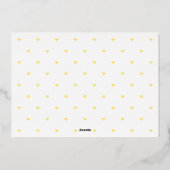 hallo Wereldwijde Baby geboorte bekendmaking Folie Folie Feestdagenkaart (Achterkant)