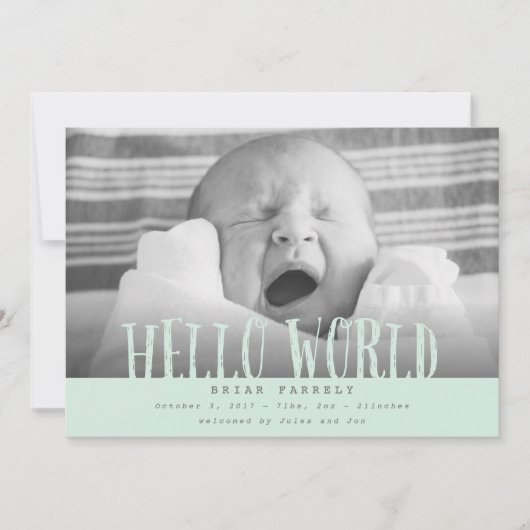 hallo wereldwolkenmint aankondiging (Voorkant)