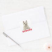 Hallo West Highland Terrier White Puppy Dog Vierkante Sticker (Envelop)