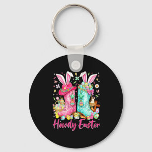 Hallo western paashaas coquette cowboylaarzen sleutelhanger