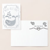 Hallo Whale # Er grappige nautische woordspeling a Folie Kaarten (Display)