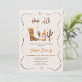 Hallo Whimsical Boots Champagne 40 Verjaardag Kaart (Staand voorkant)