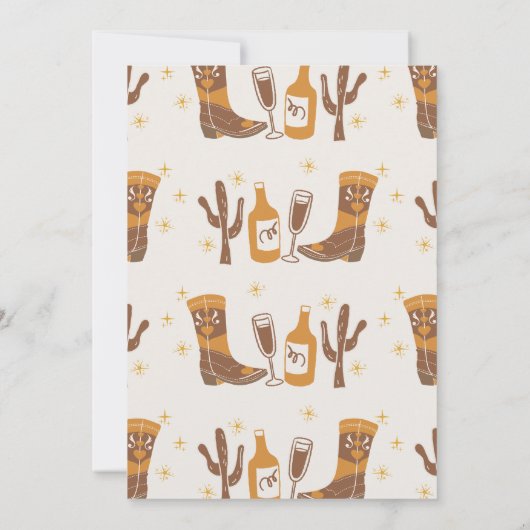 Hallo Whimsical Boots Champagne 40 Verjaardag Kaart (Achterkant)