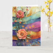 Hallo Whimsical Eigenzinnige papieren bloemen Kaart (Gele Bloem)