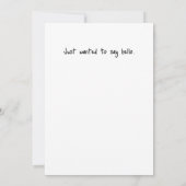 Hallo Whimsical Quirky Poppy Type Bloemen Kaart (Achterkant)