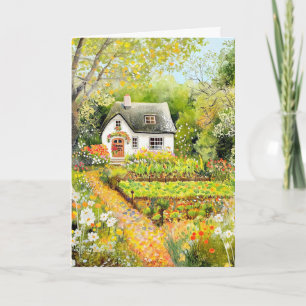 Hallo White Cottage in de zomer Kaart
