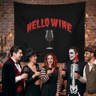 Hallo Wijn - Een Halloween Fotohokje Tapijt Wandkleed