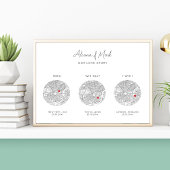 Hallo, wil je, ik doe aangepaste elegante kaart poster