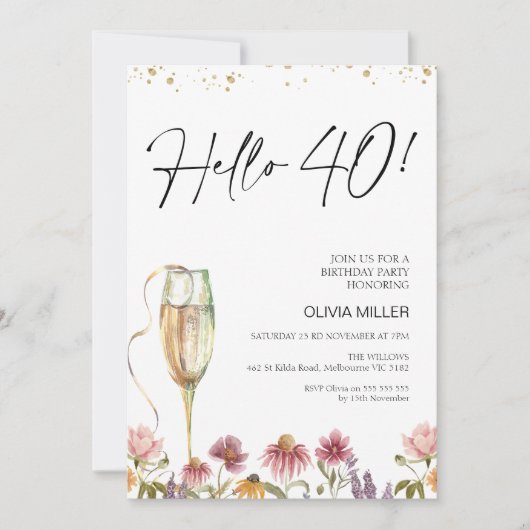 Hallo Wildbloemen Kaart (Voorkant)