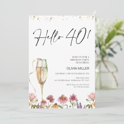 Hallo Wildbloemen Kaart (Staand voorkant)