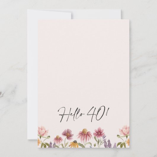 Hallo Wildbloemen Kaart (Achterkant)