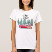 hallo winter - Antiek rode auto T-shirt (Voorkant)