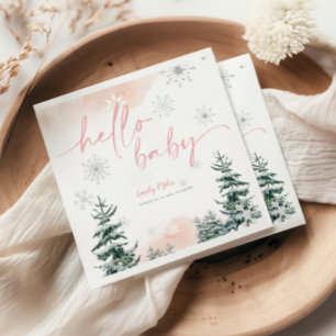 Hallo Winter Baby Napkins, Baby shower Servet