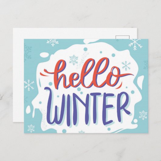 hallo Winter Briefkaart (Voorkant / Achterkant)