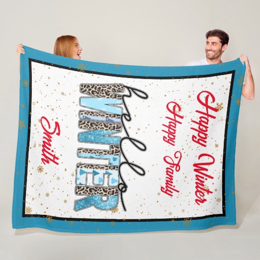 hallo Winter Customize Fleece Deken (In situ)