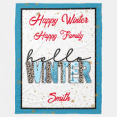 hallo Winter Customize Fleece Deken (Voorkant)