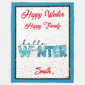 hallo Winter Customize Fleece Deken (Voorkant)