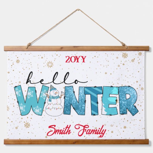hallo Winter Customize Hangend Wandkleed (Voorkant)