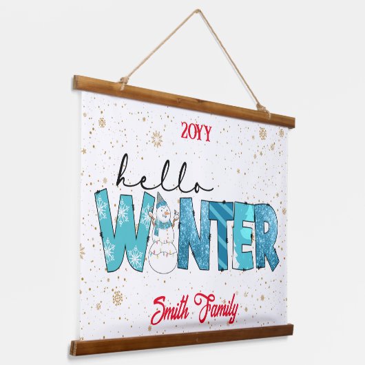 hallo Winter Customize Hangend Wandkleed (Gebogen)
