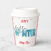hallo Winter Customize Papieren Bekers (Voorkant)
