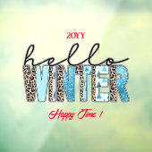 hallo Winter Customize Raamsticker (Vel 3)