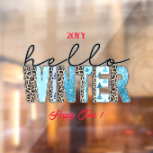 hallo Winter Customize Raamsticker (Vel 2)