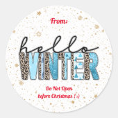 hallo Winter Customize Ronde Sticker (Voorkant)