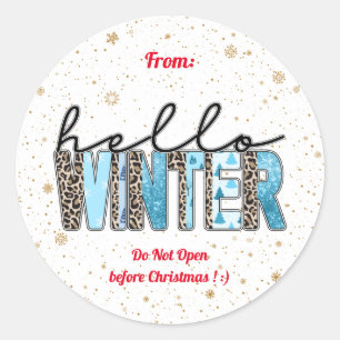 hallo Winter Customize Ronde Sticker