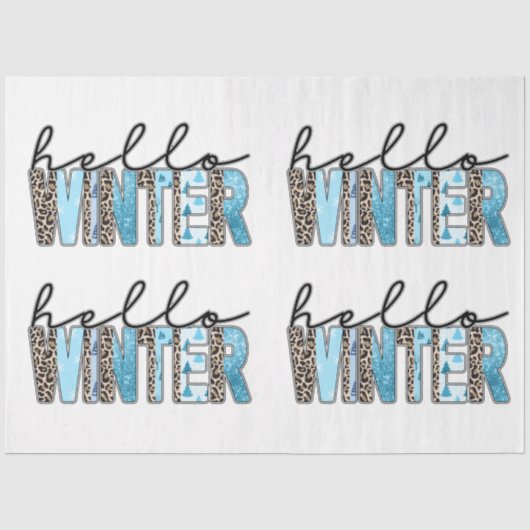 hallo Winter Customize Tissuepapier (Voorkant)