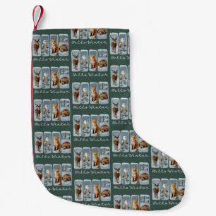Hallo Winter Dieren Hert Uil Vos Beer Gezellig Sei Kleine Kerstsok