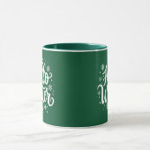 Hallo Winter Elegante Kerst Twee Tone Koffie Mok (Midden)