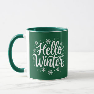 Hallo Winter Elegante Kerst Twee Tone Koffie Mok