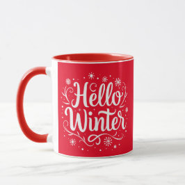 Hallo Winter Elegante Kerst Twee Tone Koffie Mok